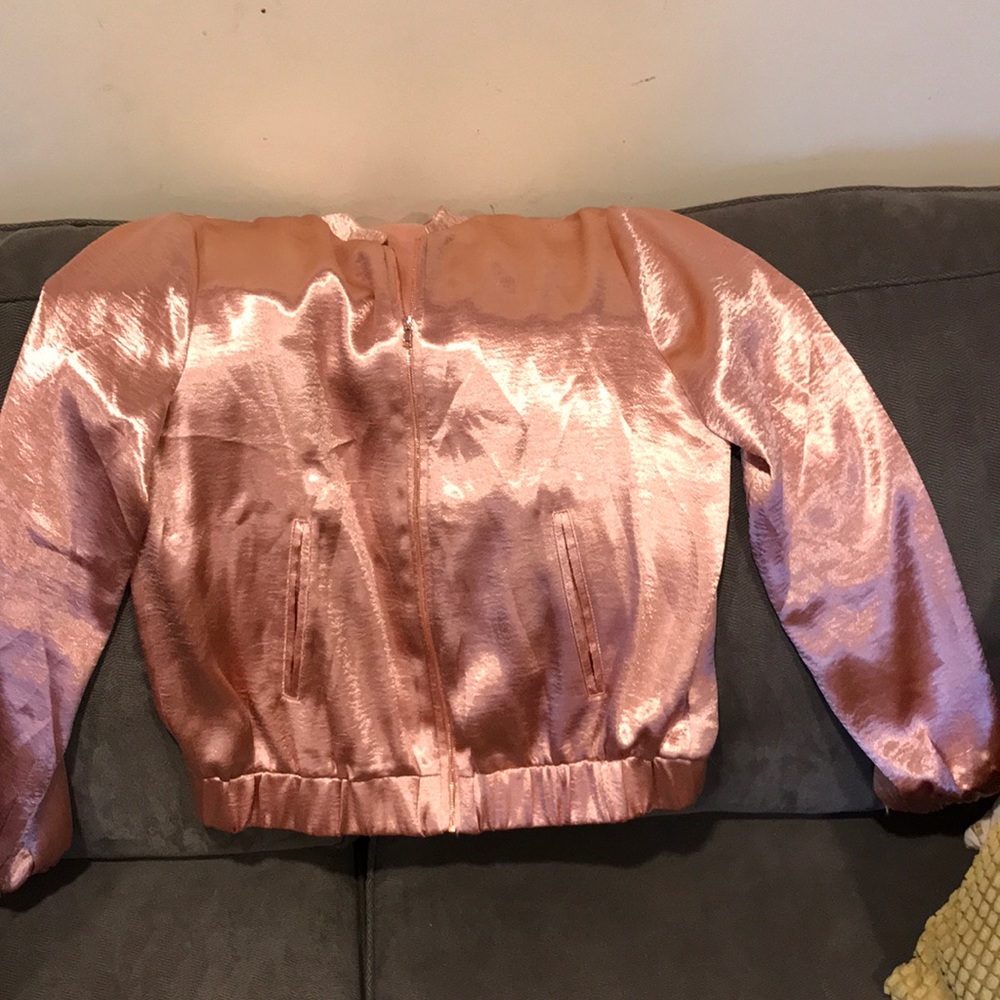 Metallic pink jacket